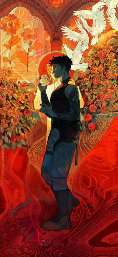 Art Trade with @aomaoe through 2024 Elissinia's Seasonal Art Exchange Art Trade with @aomaoe through 2024 Elissinia's Seasonal Art Exchange